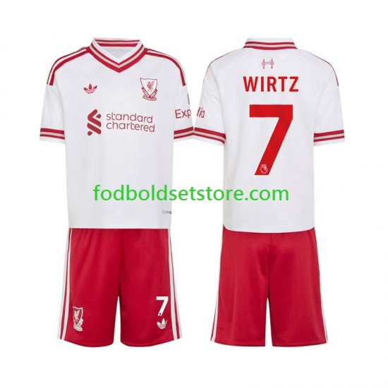 Liverpool Trøje Florian Wirtz 7 Udebane 2026-2027 Kort ærmer ,Børn Fodboldsæt