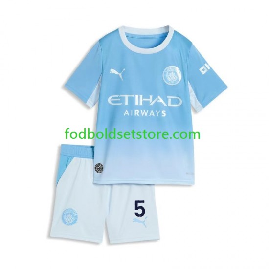 Manchester City Trøje Elliot Anderson 5 Hjemmebane 2026-2027 Kort ærmer ,Børn Fodboldsæt