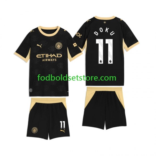 Manchester City Trøje Jeremy Doku 11 Udebane 2026-2027 Kort ærmer ,Børn Fodboldsæt
