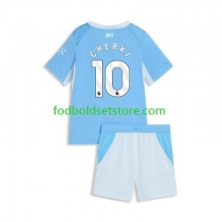 Manchester City Trøje Rayan Cherki 10 Hjemmebane 2026-2027 Kort ærmer ,Børn Fodboldsæt