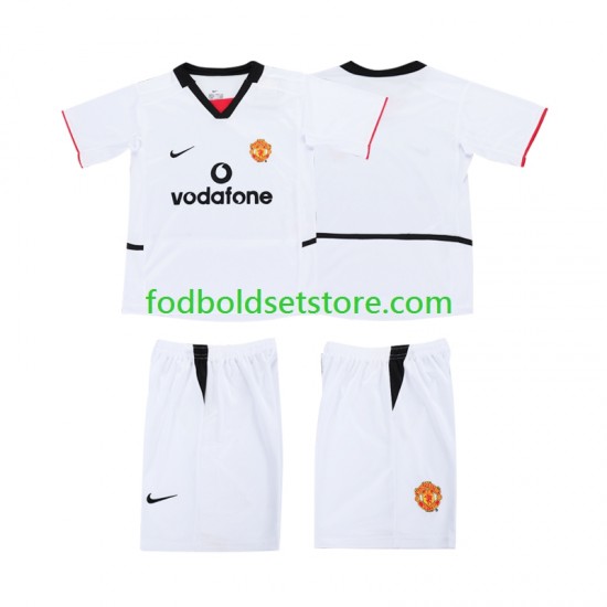Manchester United Football Shirt 2003 Udebane 2002 Kort ærmer ,Børn Fodboldsæt