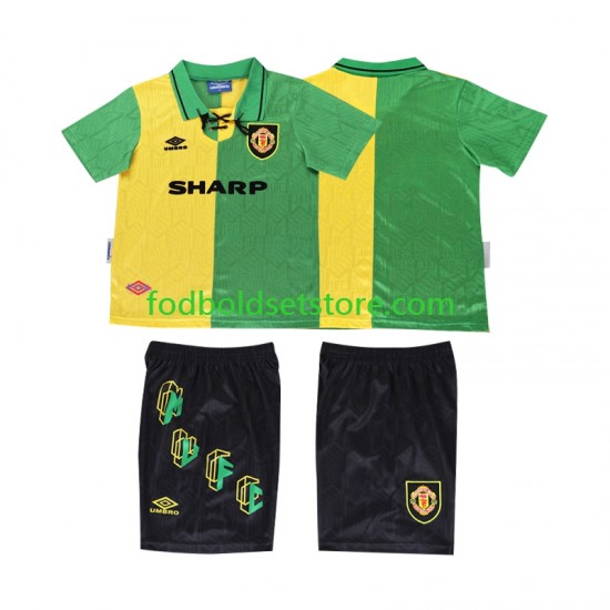 Manchester United Trøje 1992 Retro 3. Valg 1994 Kort ærmer ,Børn Fodboldsæt