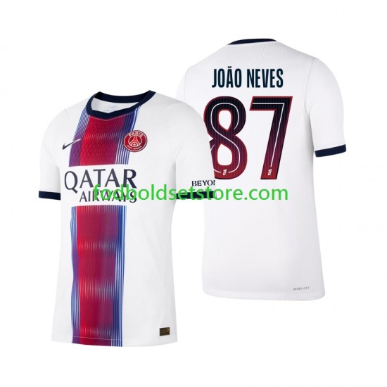 Paris Saint-Germain Trøje Joao Neves 87 Udebane 2026-2027 Kort ærmer ,Mænd