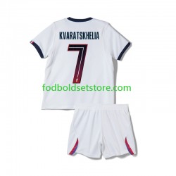 Paris Saint-Germain Trøje Khvicha Kvaratskhelia 7 Udebane 2026-2027 Kort ærmer ,Børn Fodboldsæt