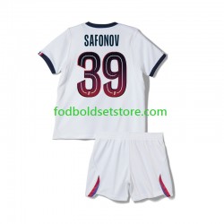 Paris Saint-Germain Trøje Matvey Safonov 39 Udebane 2026-2027 Kort ærmer ,Børn Fodboldsæt