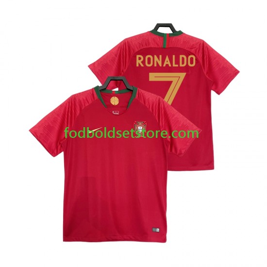 Portugal Trøje Cristiano Ronaldo 7 2018 Retro Hjemmebane Kort ærmer ,Mænd Portugal Trøje Cristiano Ronaldo 7 2018 Retro Hjemmebane Kort ærmer ,Mænd
