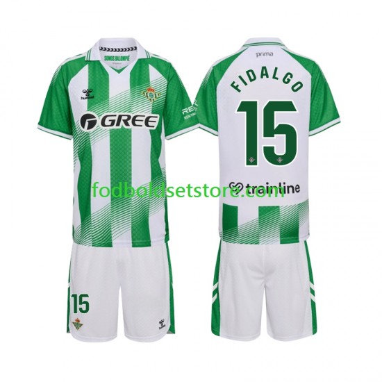 Real Betis Trøje Fidalgo 15 Hjemmebane 2026-2027 Kort ærmer ,Børn Fodboldsæt
