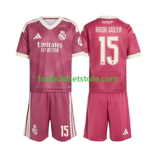 Real Madrid Trøje Arda Guler 15 3. Valg 2026-2027 Kort ærmer ,Børn Fodboldsæt