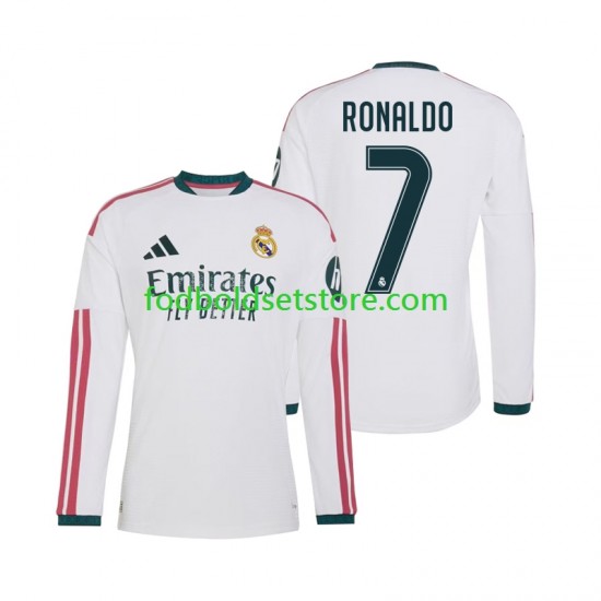 Real Madrid Trøje Cristiano Ronaldo 7 Hjemmebane 2026-2027 Lange ærmer ,Mænd