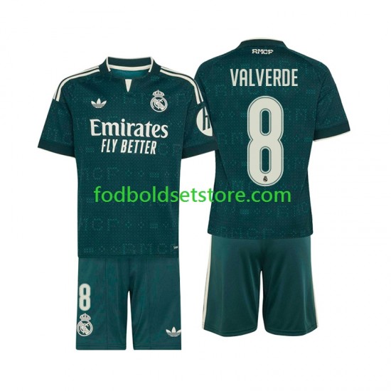 Real Madrid Trøje Federico Valverde 8 Udebane 2026-2027 Kort ærmer ,Børn Fodboldsæt