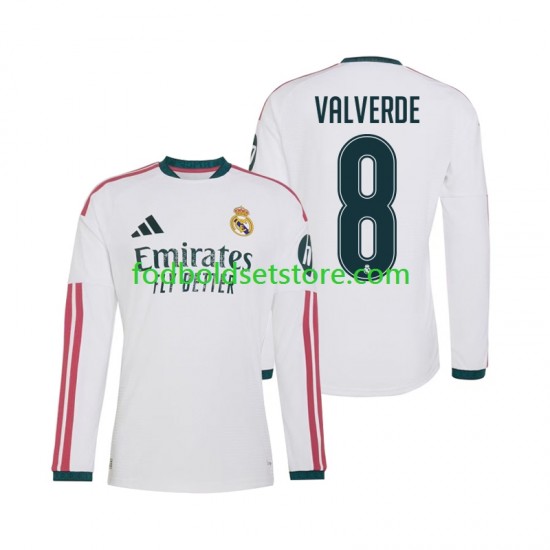 Real Madrid Trøje Federico Valverde 8 Hjemmebane 2026-2027 Lange ærmer ,Mænd