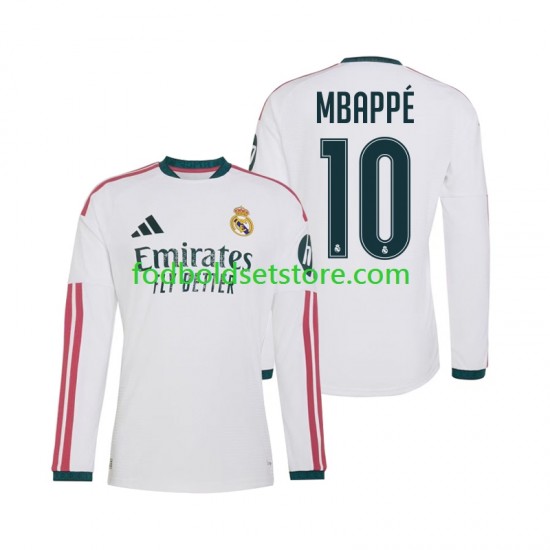 Real Madrid Trøje Mbappé Kylian 10 Hjemmebane 2026-2027 Lange ærmer ,Mænd