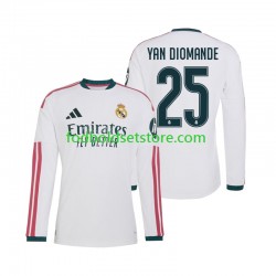 Real Madrid Trøje Yan Diomande 25 Hjemmebane 2026-2027 Lange ærmer ,Mænd