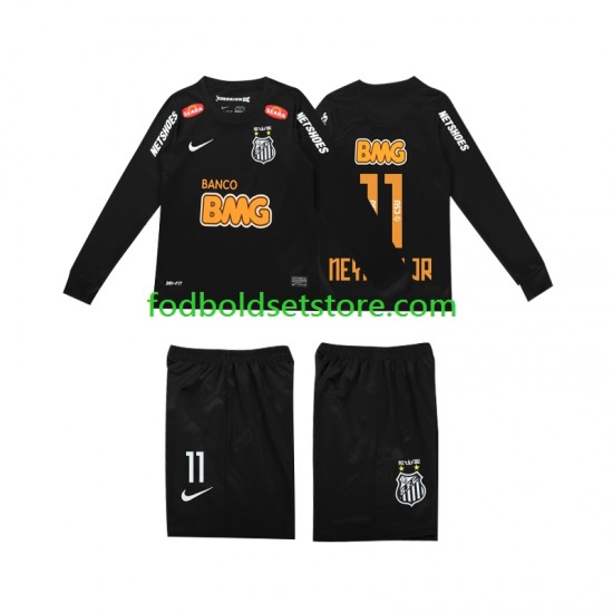 Trøje Santos NEYMAR JR 11 Classic 2012 2013 Retro Udebane Lange ærmer ,Børn Fodboldsæt Trøje Santos NEYMAR JR 11 Classic 2012 2013 Retro Udebane Lange ærmer ,Børn Fodboldsæt