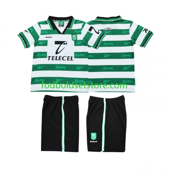 Sporting CP Trøje 2000 Retro Hjemmebane 1999 Kort ærmer ,Børn Fodboldsæt Sporting CP Trøje 2000 Retro Hjemmebane 1999 Kort ærmer ,Børn Fodboldsæt