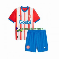 Trøje Girona Hjemmebane 2023-2024 Kort ærmer ,Børn Fodboldsæt