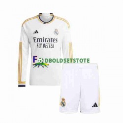 Real Madrid Trøje Hjemmebane 2023-2024 Lange ærmer ,Børn Fodboldsæt