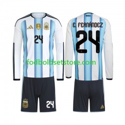 Argentina Trøje Enzo Fernandez 24 Hjemmebane World Cup 2026 Lange ærmer ,Børn Fodboldsæt Argentina Trøje Enzo Fernandez 24 Hjemmebane World Cup 2026 Lange ærmer ,Børn Fodboldsæt