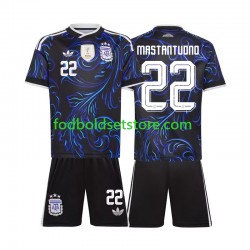 Argentina Trøje Franco Mastantuono 22 Udebane World Cup 2026 Kort ærmer ,Børn Fodboldsæt