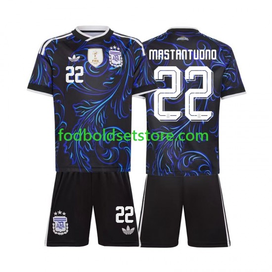 Argentina Trøje Franco Mastantuono 22 Udebane World Cup 2026 Kort ærmer ,Børn Fodboldsæt