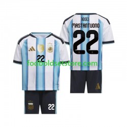 Argentina Trøje Franco Mastantuono 22 Hjemmebane World Cup 2026 Kort ærmer ,Børn Fodboldsæt
