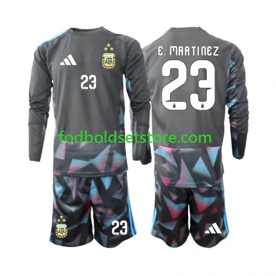 Argentina Trøje Emiliano Martinez 23 Målmand Hjemmebane World Cup 2026 Lange ærmer ,Børn Fodboldsæt