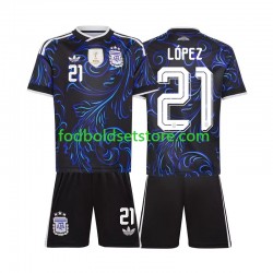 Argentina Trøje Jose Manuel Lopez 21 Udebane World Cup 2026 Kort ærmer ,Børn Fodboldsæt