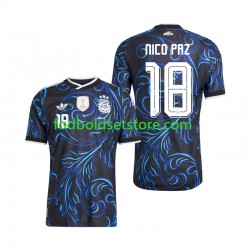 Argentina Trøje Nico Paz 18 Udebane World Cup 2026 Kort ærmer ,Mænd