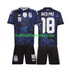 Argentina Trøje Nico Paz 18 Udebane World Cup 2026 Kort ærmer ,Børn Fodboldsæt