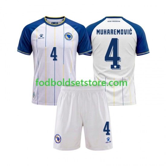 Bosnien-Hercegovina Trøje Tarik Muharemovic 4 Udebane World Cup 2026 Kort ærmer ,Børn Fodboldsæt