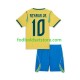 Brasilien Trøje Neymar JR 10 Hjemmebane World Cup 2026 Kort ærmer ,Børn Fodboldsæt
