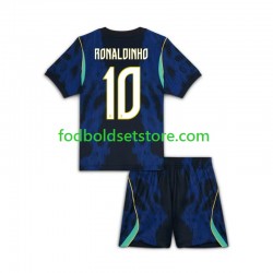 Brasilien Trøje Ronaldinho 10 Udebane World Cup 2026 Kort ærmer ,Børn Fodboldsæt