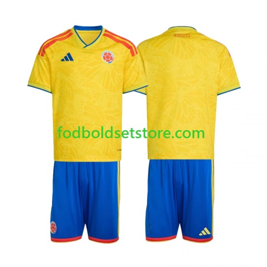 Colombia Trøje Hjemmebane World Cup 2026 Kort ærmer ,Børn Fodboldsæt