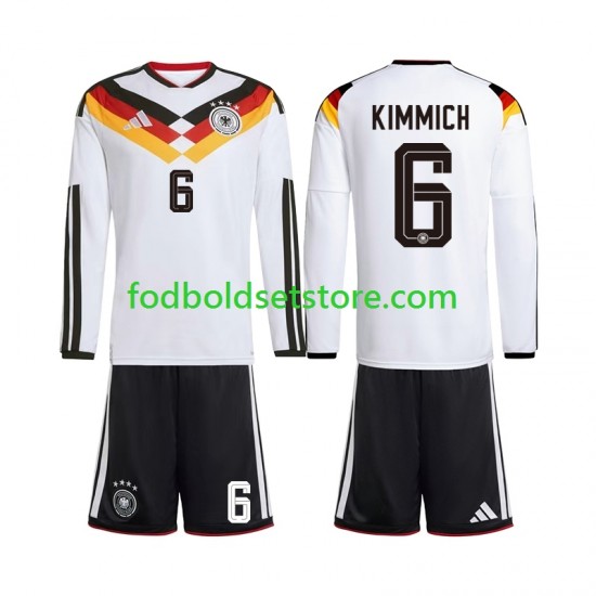 Tyskland Trøje Joshua Kimmich 6 Hjemmebane World Cup 2026 Lange ærmer ,Børn Fodboldsæt