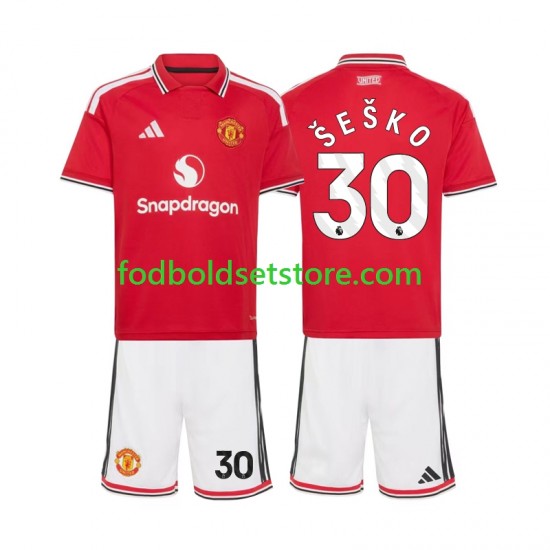 Manchester United Trøje Benjamin Sesko 30 Hjemmebane 2026-2027 Kort ærmer ,Børn Fodboldsæt Manchester United Trøje Benjamin Sesko 30 Hjemmebane 2026-2027 Kort ærmer ,Børn Fodboldsæt