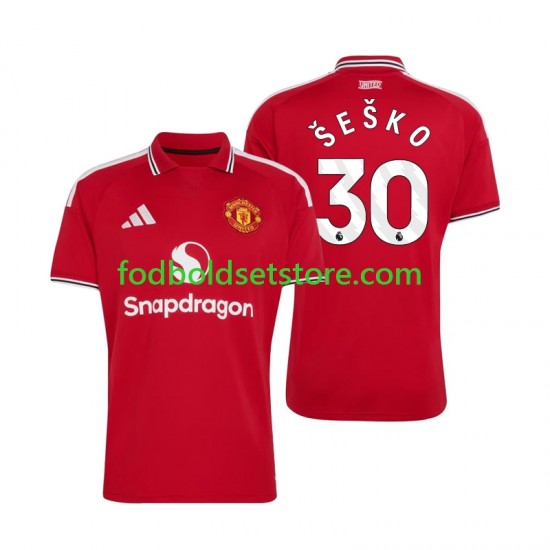 Manchester United Trøje Benjamin Sesko 30 Hjemmebane 2026-2027 Kort ærmer ,Mænd