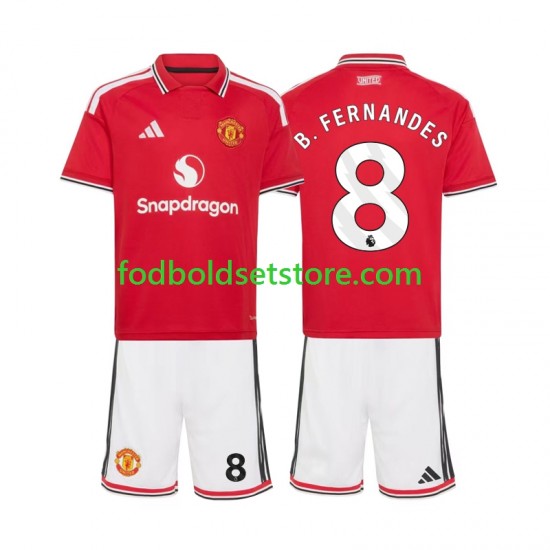 Manchester United Trøje Bruno Fernandes 8 Hjemmebane 2026-2027 Kort ærmer ,Børn Fodboldsæt