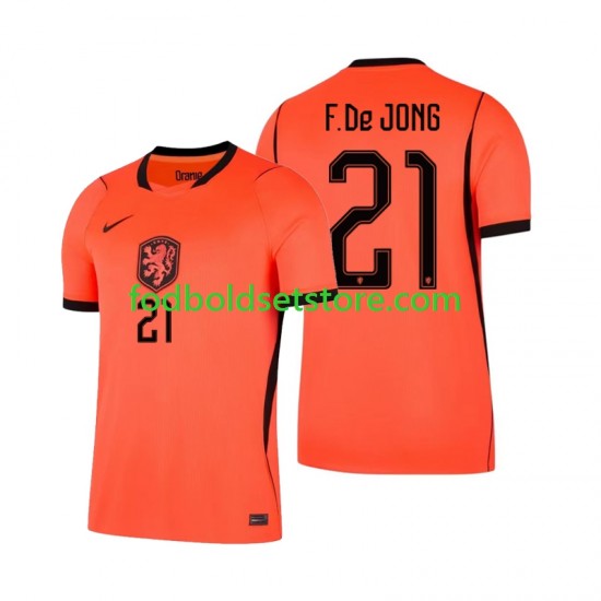 Holland Trøje Frenkie de Jong 21 Hjemmebane World Cup 2026 Kort ærmer ,Mænd