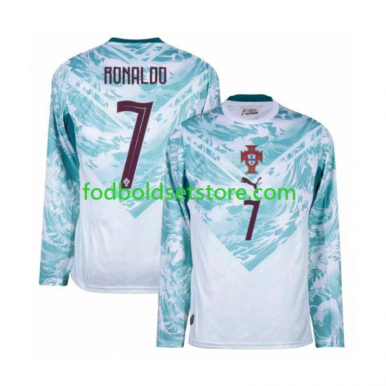 Portugal Trøje Cristiano Ronaldo 7 Udebane World Cup 2026 Lange ærmer ,Mænd