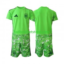 Spanien Trøje 6th Green color Målmand World Cup 2026 Kort ærmer ,Børn Fodboldsæt