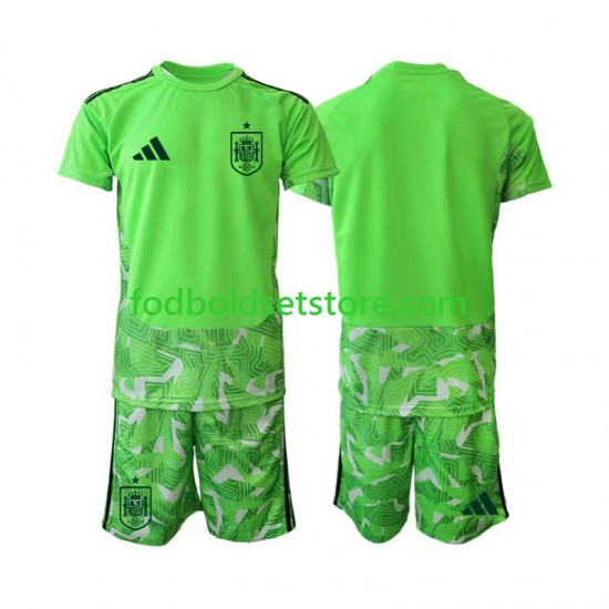 Spanien Trøje 6th Green color Målmand World Cup 2026 Kort ærmer ,Børn Fodboldsæt Spanien Trøje 6th Green color Målmand World Cup 2026 Kort ærmer ,Børn Fodboldsæt