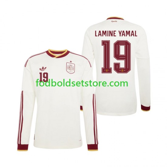 Spanien Trøje Lamine Yamal 19 Udebane World Cup 2026 Lange ærmer ,Mænd