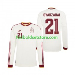 Spanien Trøje Mikel Oyarzabal 21 Udebane World Cup 2026 Lange ærmer ,Mænd
