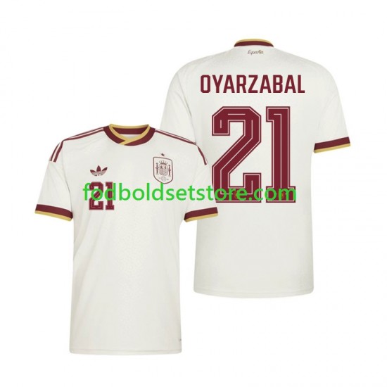 Spanien Trøje Mikel Oyarzabal 21 Udebane World Cup 2026 Kort ærmer ,Mænd