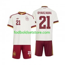 Spanien Trøje Mikel Oyarzabal 21 Udebane World Cup 2026 Kort ærmer ,Børn Fodboldsæt