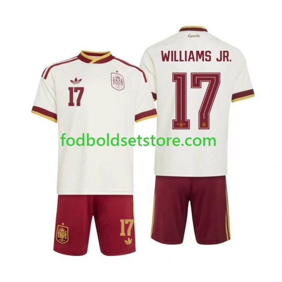 Spanien Trøje Nico Williams 17 Udebane World Cup 2026 Kort ærmer ,Børn Fodboldsæt Spanien Trøje Nico Williams 17 Udebane World Cup 2026 Kort ærmer ,Børn Fodboldsæt