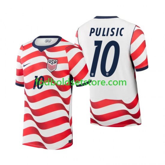 USA Trøje Christian Pulisic 10 Hjemmebane World Cup 2026 Kort ærmer ,Mænd USA Trøje Christian Pulisic 10 Hjemmebane World Cup 2026 Kort ærmer ,Mænd
