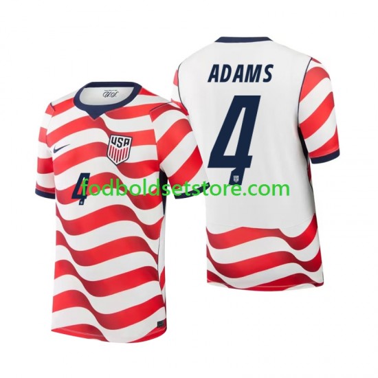 USA Trøje Tyler Adams 4 Hjemmebane World Cup 2026 Kort ærmer ,Mænd USA Trøje Tyler Adams 4 Hjemmebane World Cup 2026 Kort ærmer ,Mænd
