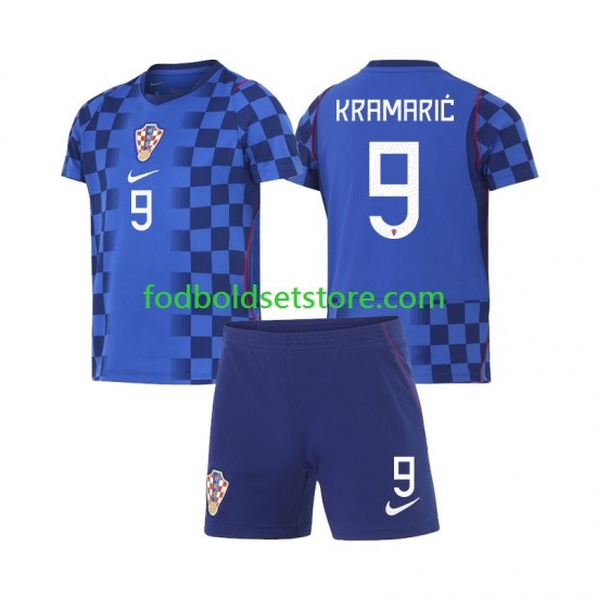 Kroatien Trøje Andrej Kramaric 9 Udebane World Cup 2026 Kort ærmer ,Børn Fodboldsæt