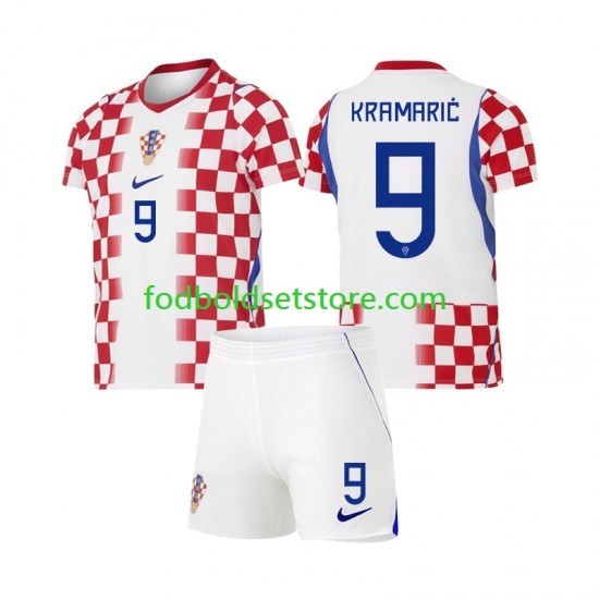 Kroatien Trøje Andrej Kramaric 9 Hjemmebane World Cup 2026 Kort ærmer ,Børn Fodboldsæt